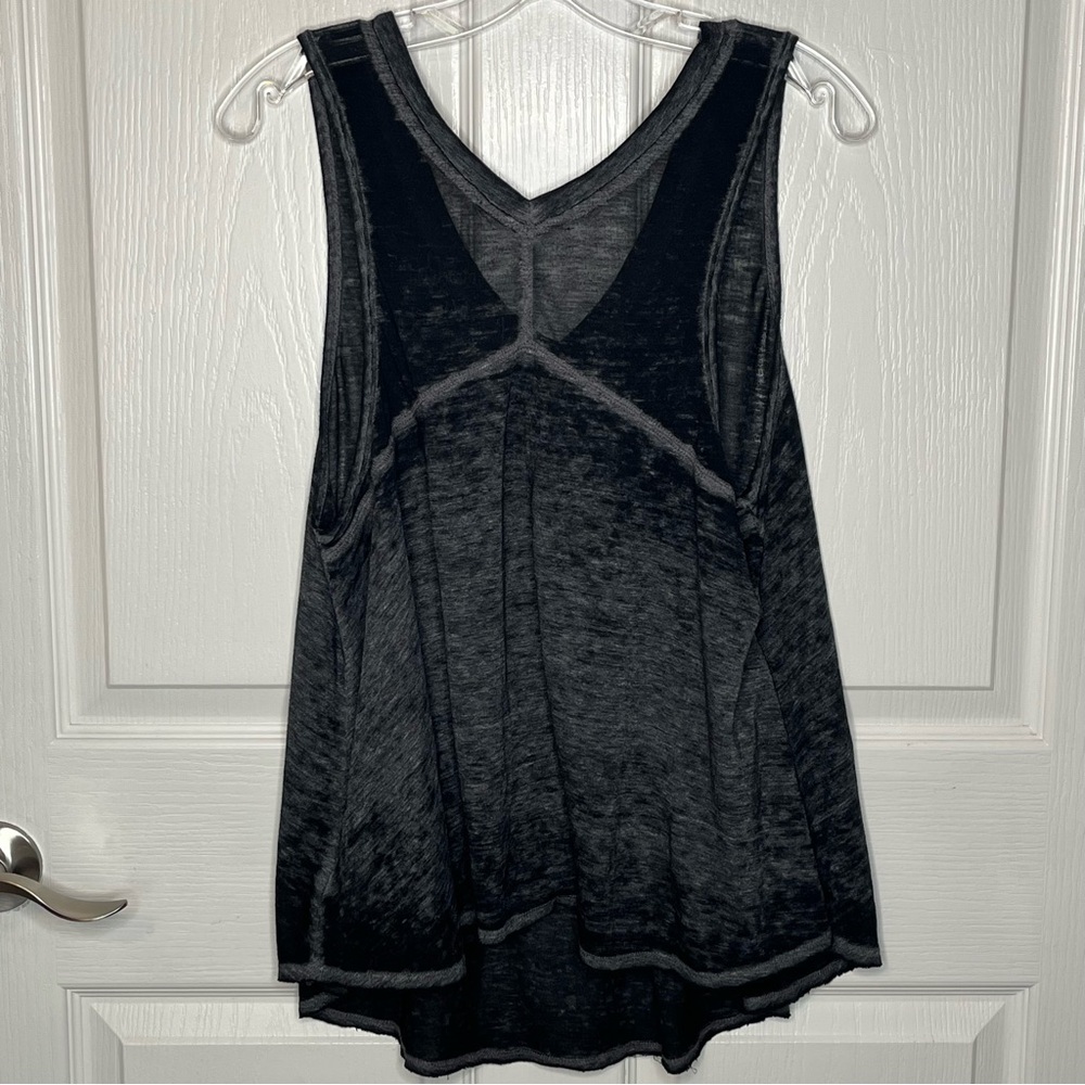 Free People Black Burnout Tank Top Sz L We The Free - Picture 6 of 10